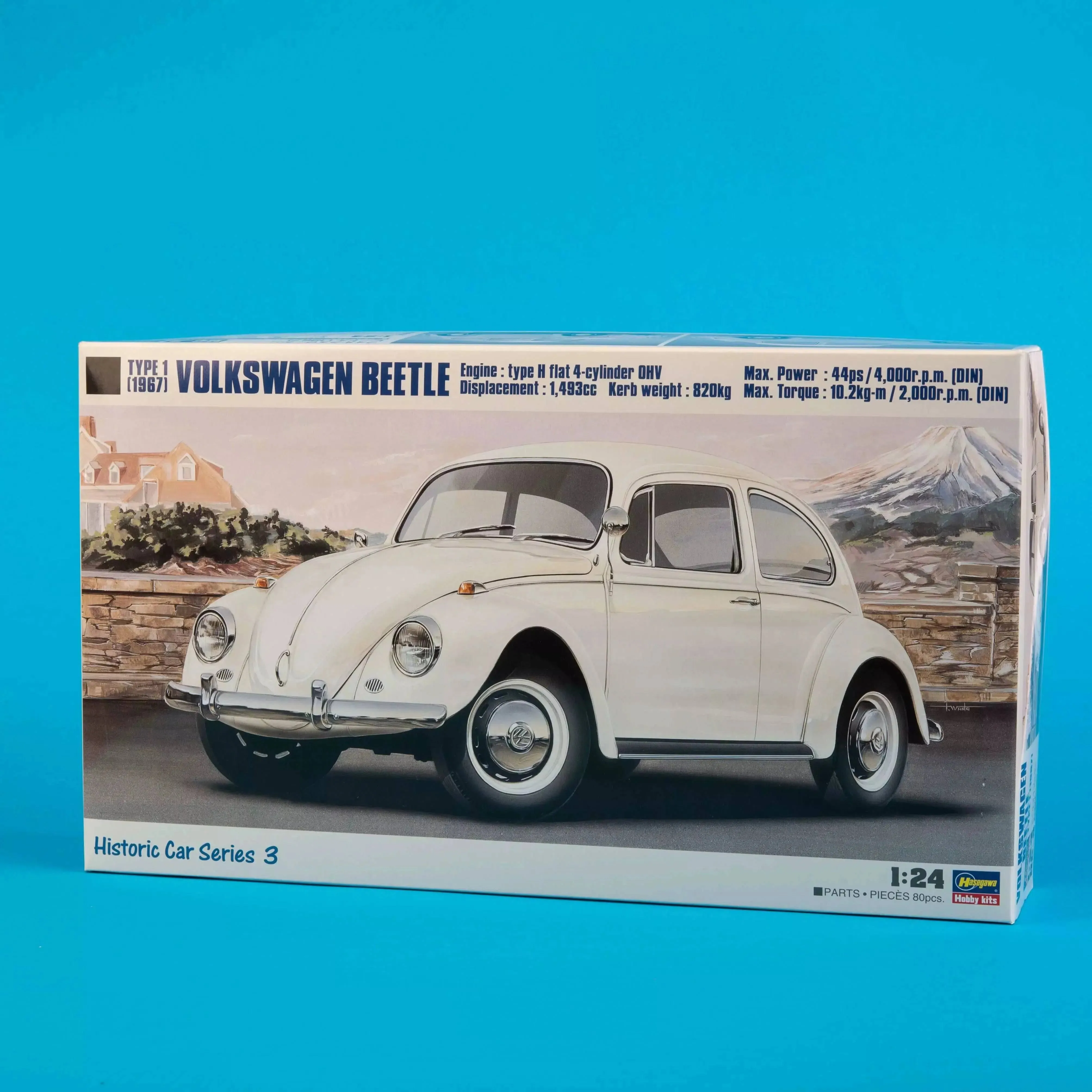 Hasegawa &#039;67 Volkswagen Beetle - Plastic Model Car Kit - 1/24 Scale - #21203