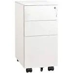 Locking File Cabinet From Devaise With Three Drawers And A, Fully Assembled.