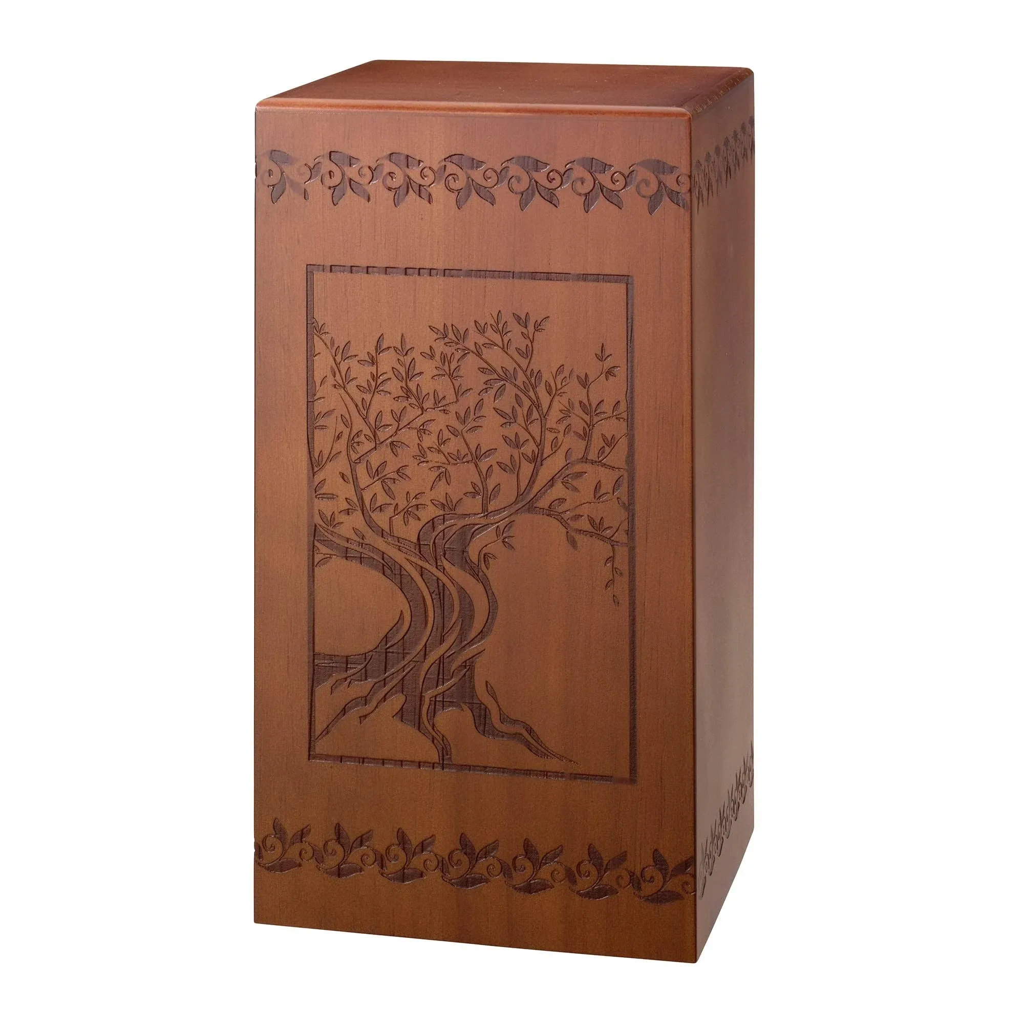 Lillian Rose Wooden Tree of Life Funeral Cremation Urn, One Size, Brown 