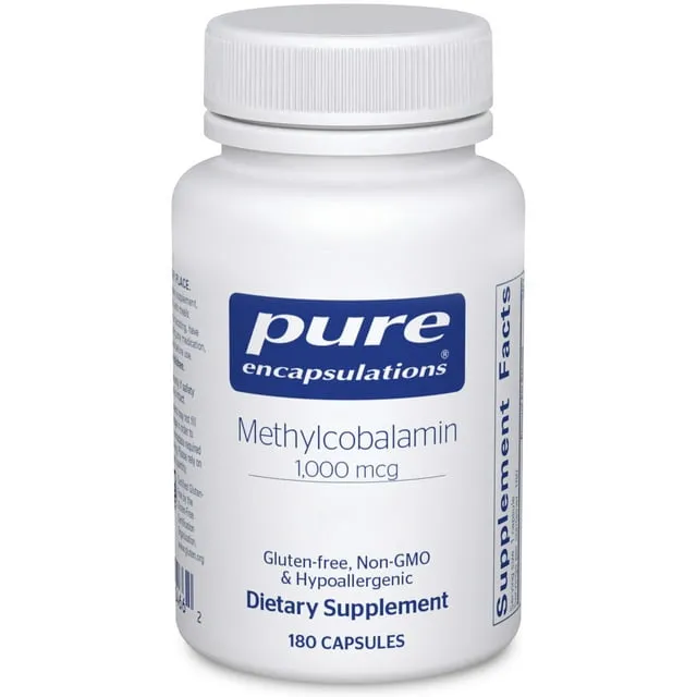 Pure Encapsulations, Methylcobalamin 1000 mcg, 180 Capsules