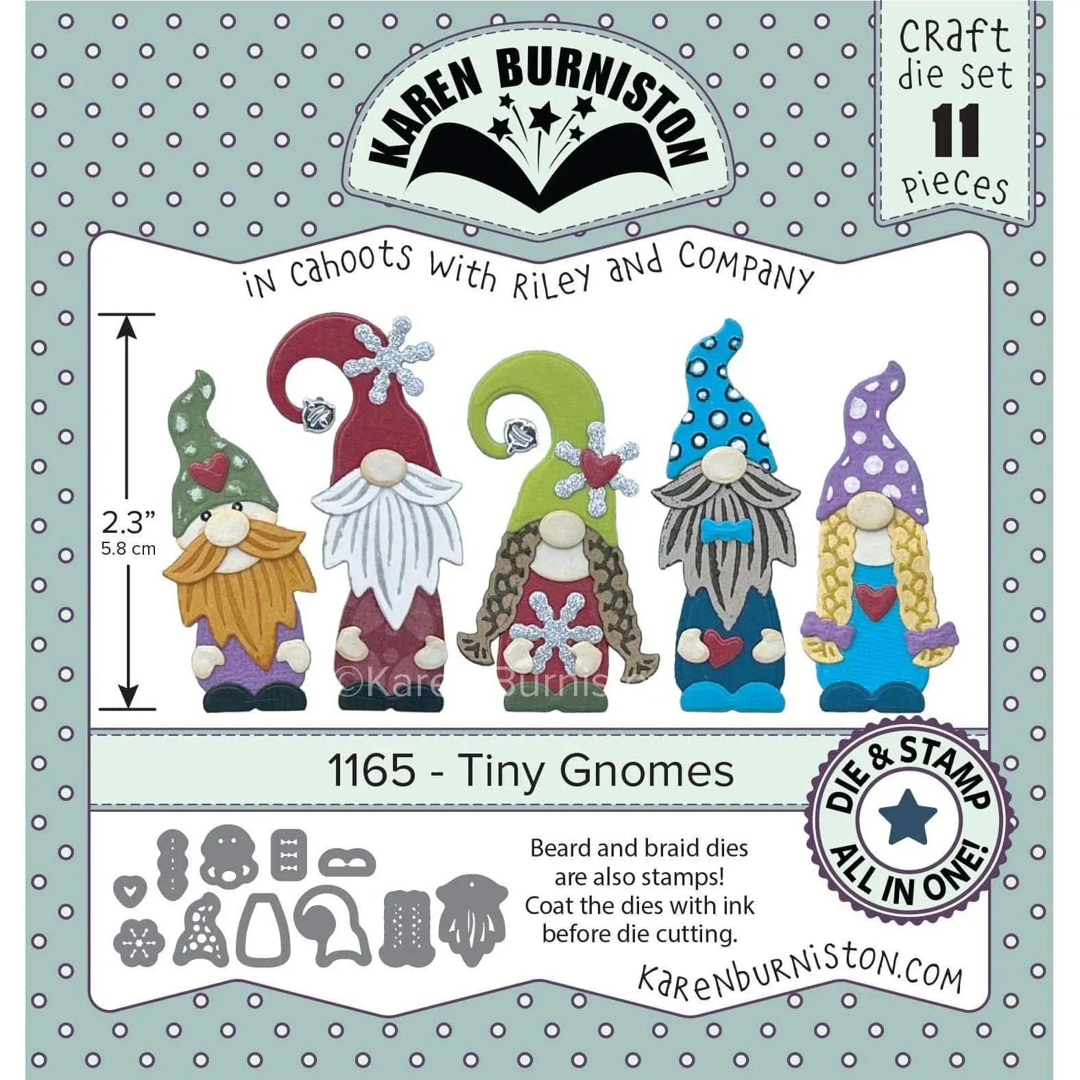 Karen Burniston Dies Tiny Gnomes Stamping Die Set