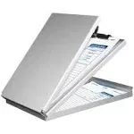 Sunnyclip Aluminum Clipboard with Storage(Memo Size) Recycled Metal Form Holder