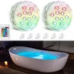 Seagenck Bath Tub Lights Wireless, Battery Operated Waterproof Glow Light for Bathroom Bathtub Light Shower Spa Light, Bath Essentials for Women