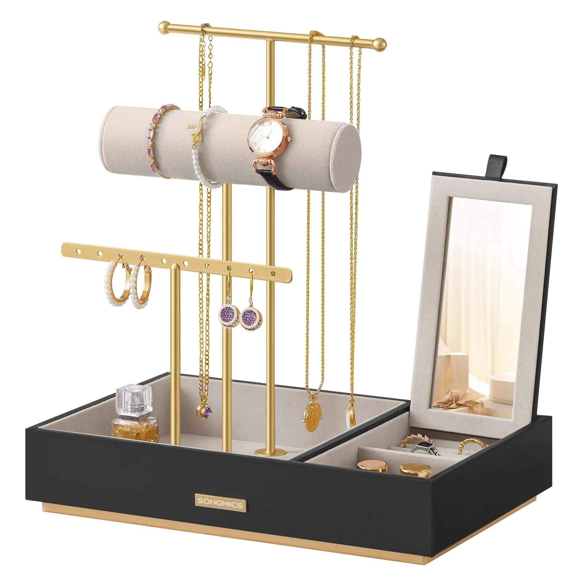 Jewelry Holder with Mirror