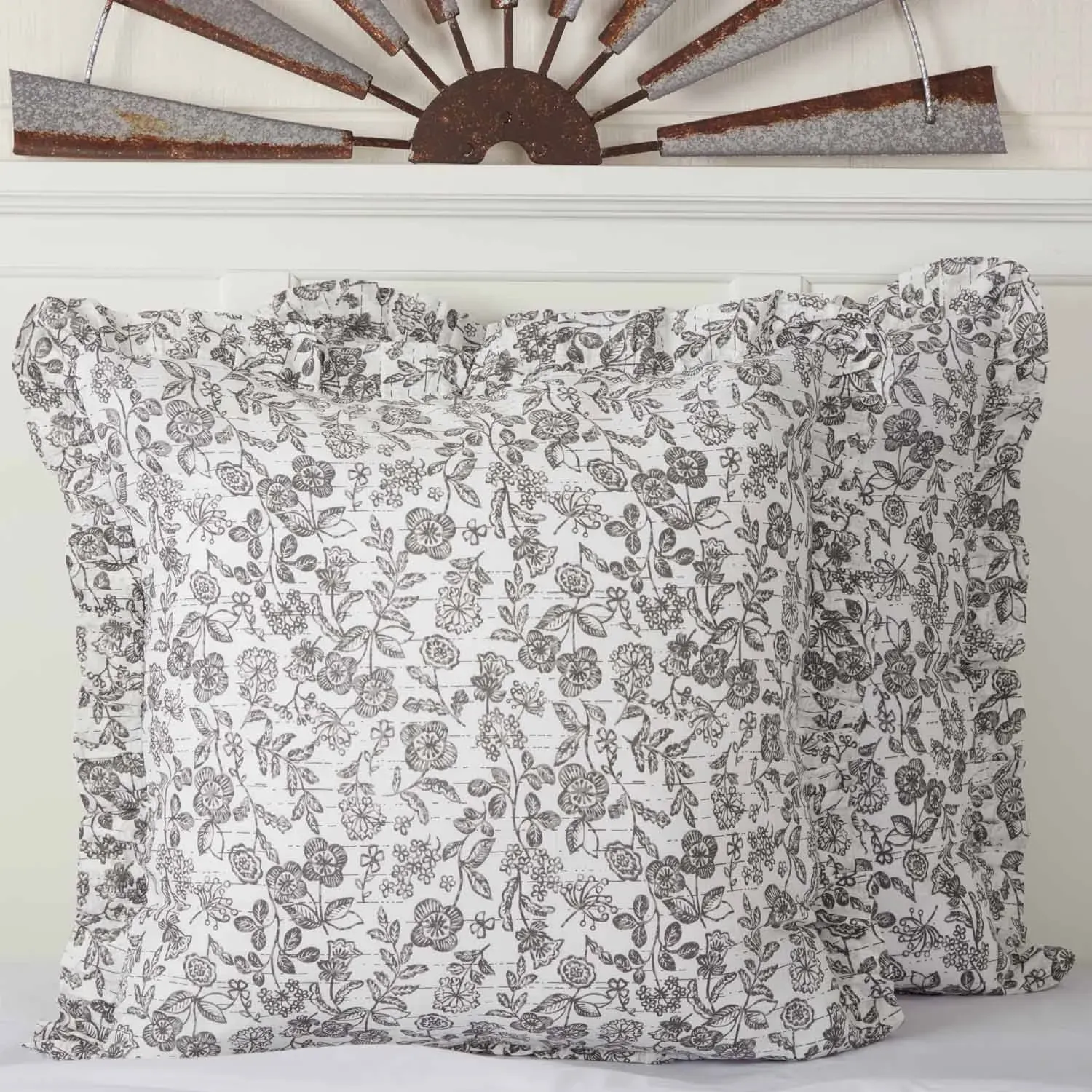 Piper Classics Gray Gables Fabric Euro Sham