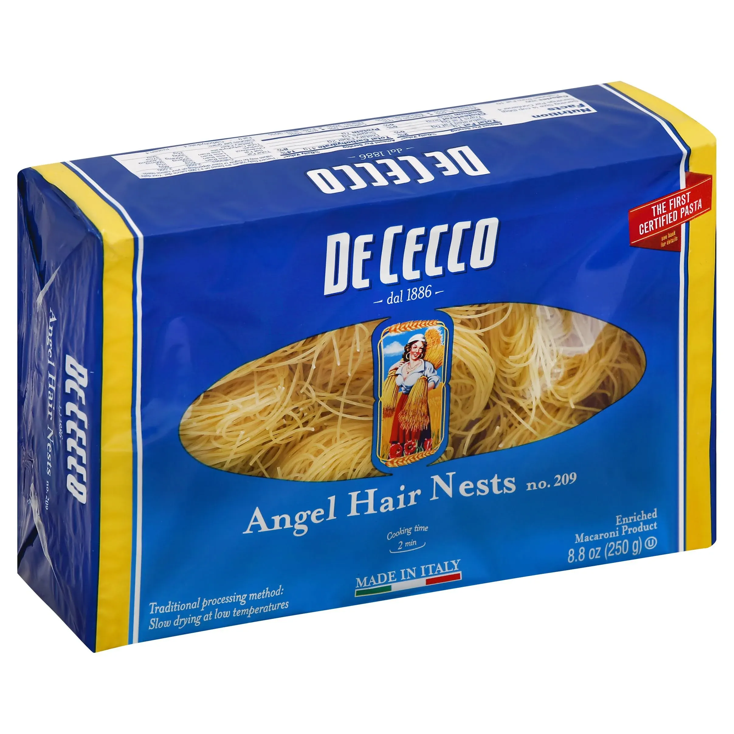 De Cecco Angel Hair Nests - 8.8 oz box