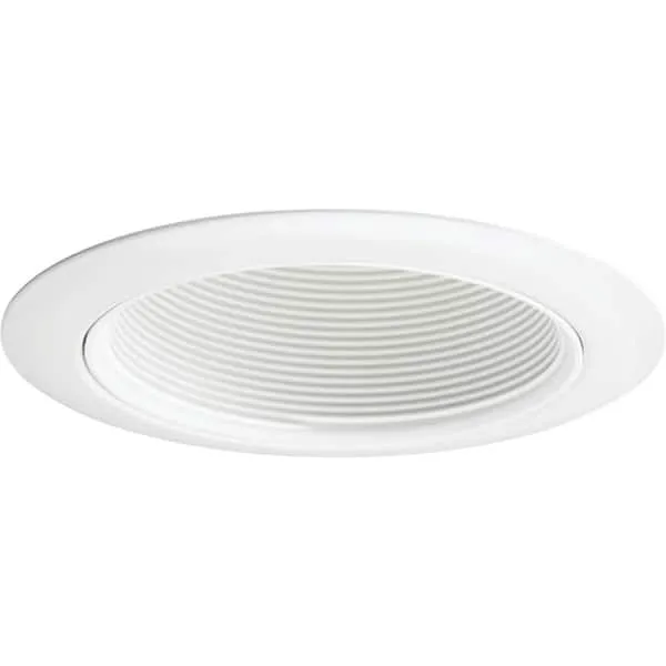 Juno Lighting 14 WWH 14W-WH 4-Inch Recessed Trim, White with White Baffle