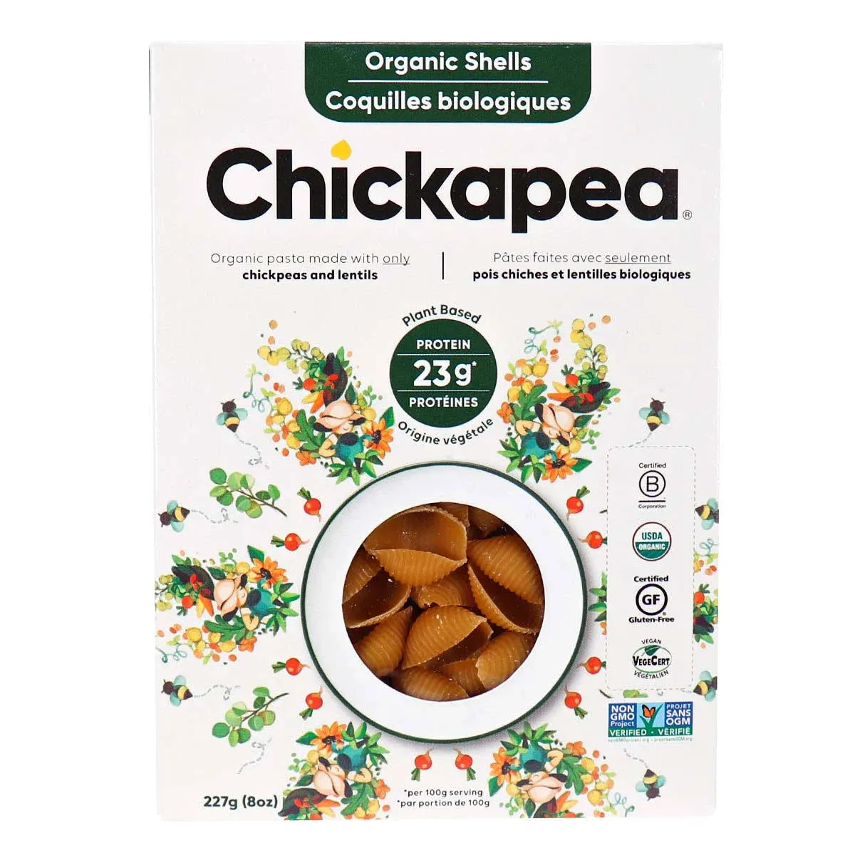 Chickapea Organic Shells Pasta