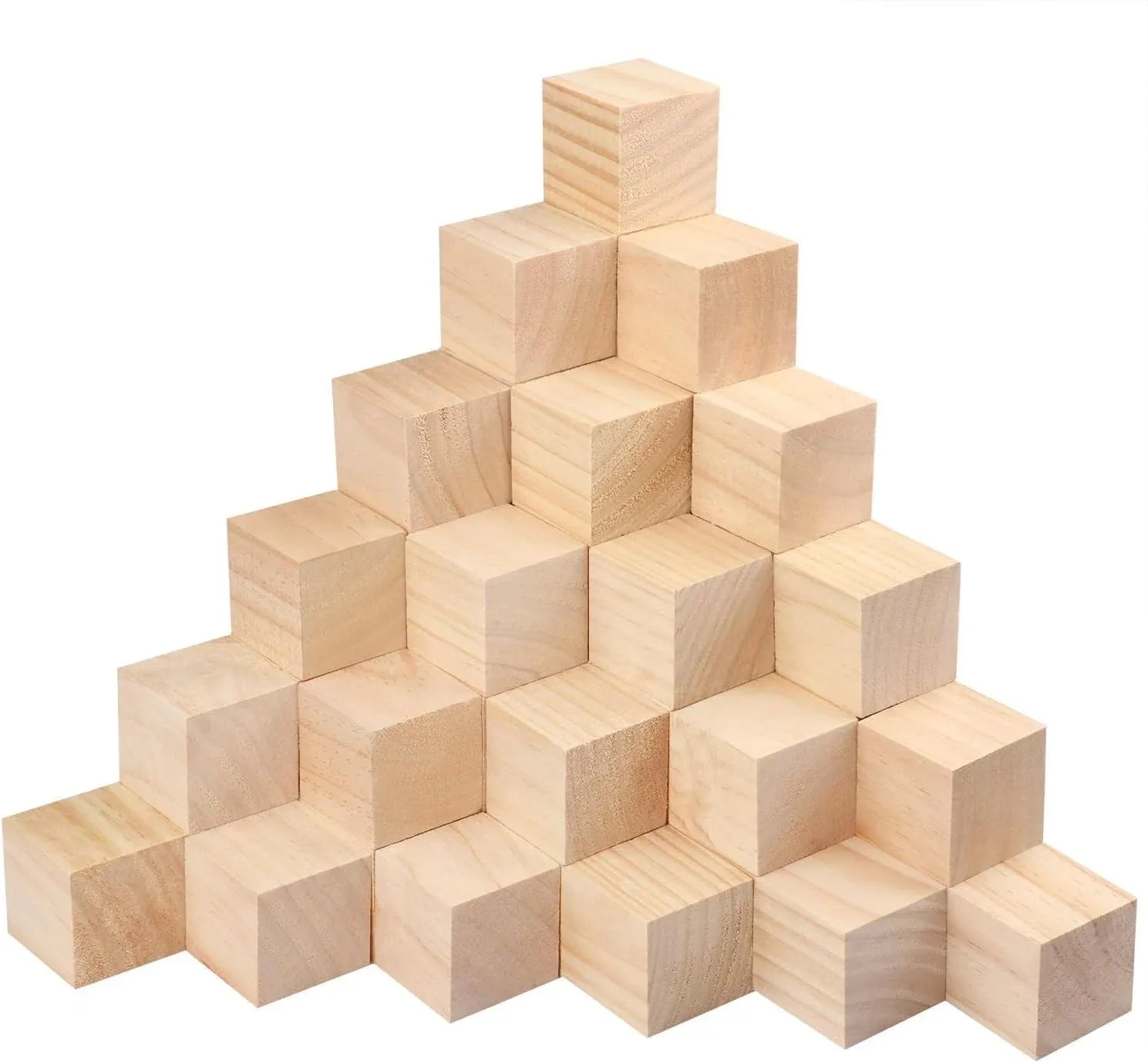 50Pcs Wooden Cubes 1inch Natural Wooden Blocks Unfinished Wood Blocks for Wood Crafts Blank Wood Square Blocks for Crafts and DIY Projects Puzzle Making.…