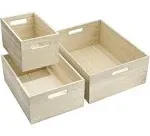 Sorbus 3-Piece Wood Crate Set