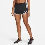 Nike Womens Dri-Fit Running Shorts Black &amp; White Mesh Sides Liner New Sz L