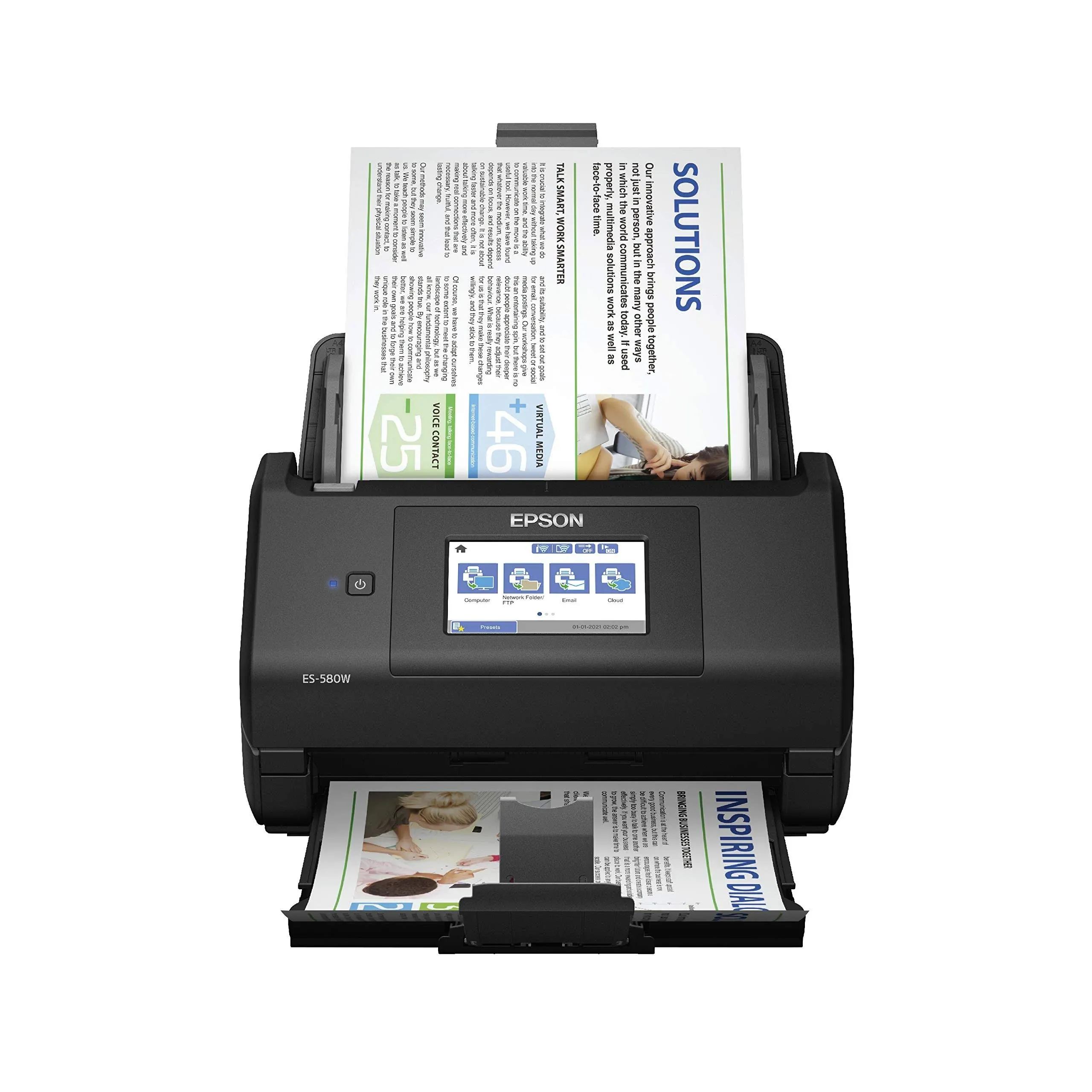 Epson WorkForce ES-580W Wireless Duplex Scanner - Certified Refurbished