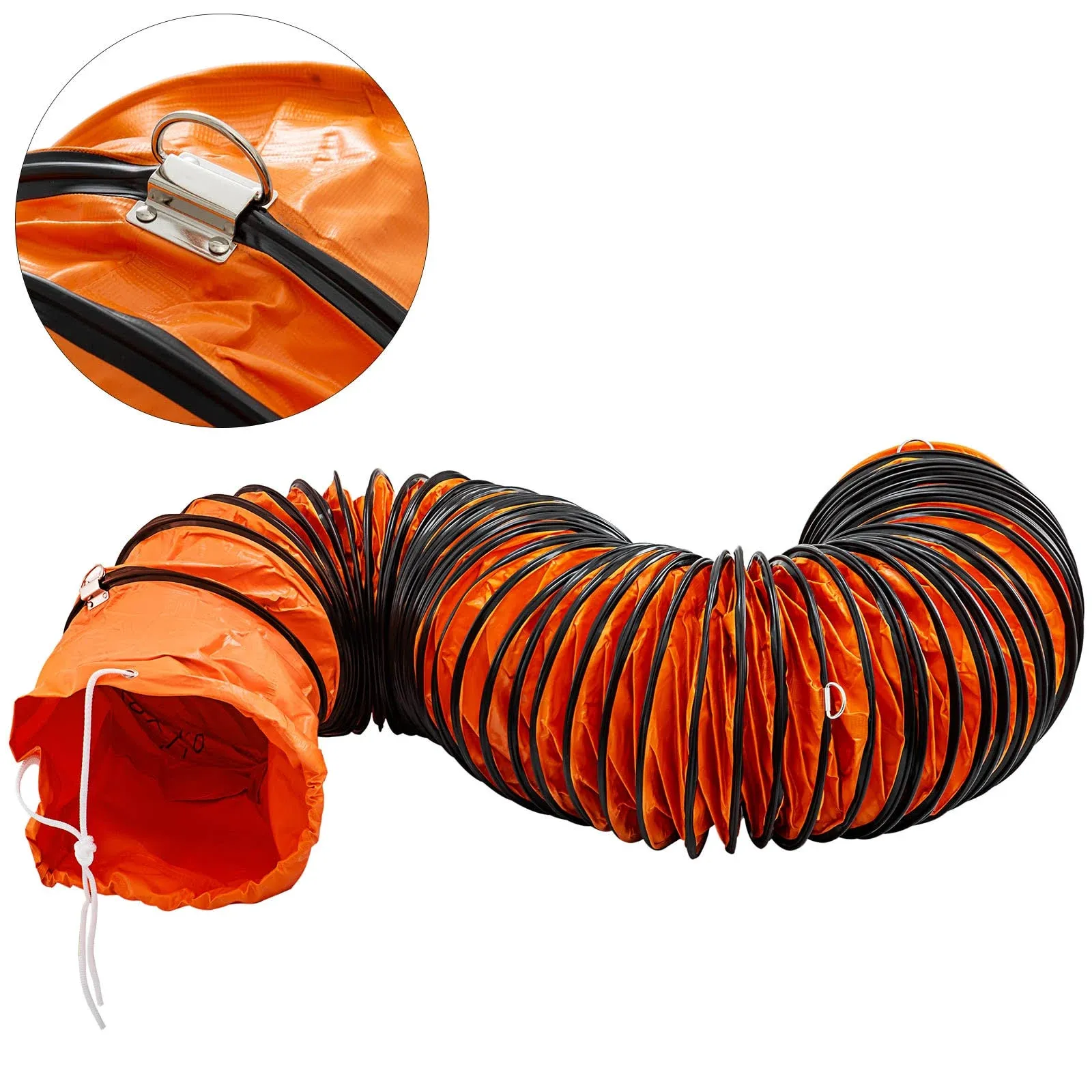 VEVOR Ducting Hose, 25ft PVC Flexible HVAC Duct Hosing for 10inch Utility Blower Exhaust Fan