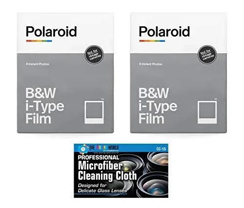 Impossible/Polaroid Black & White Instant Film for Polaroid Originals I-Type OneStep2 Camera - 2-Pack