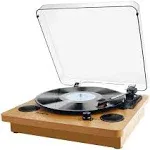 Record Player, 3-Speed Turntable Bluetooth Vinyl Record Player with Speaker