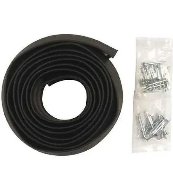 Frost King G16H Garage Door Bottom Kit, 2-1/4 in W, 16 ft L, Rubber, Black