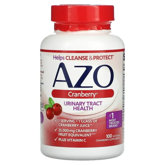 Azo Cranberry - Urinary Tract Health - 100 Softgels