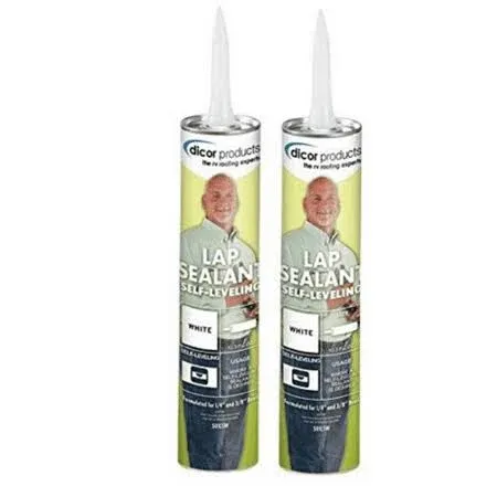 Dicor 501lsw Self-Leveling Lap Sealant - White - 10.3 oz (Qty 2), Size: 10.3 oz Each