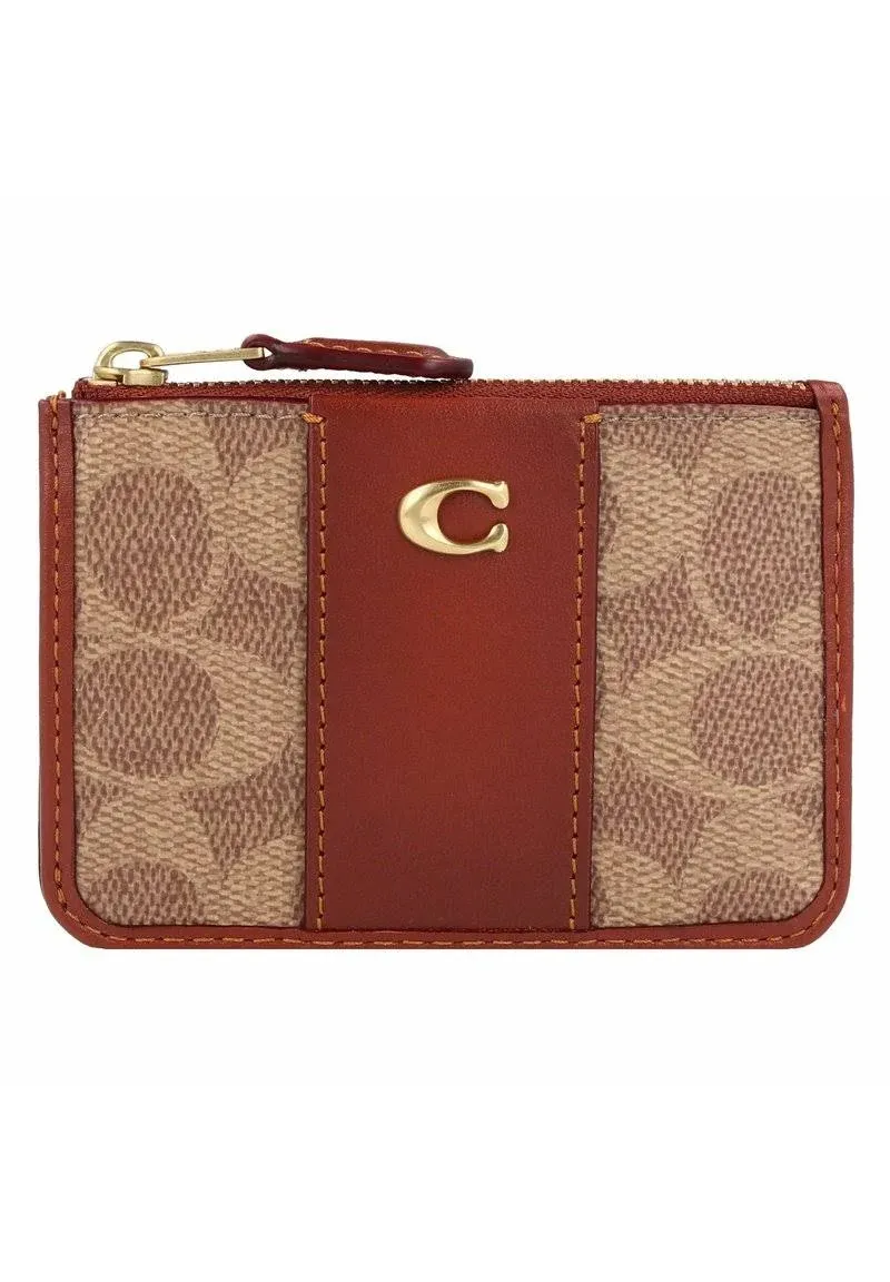 Coach Mini Skinny ID Case in Signature Canvas