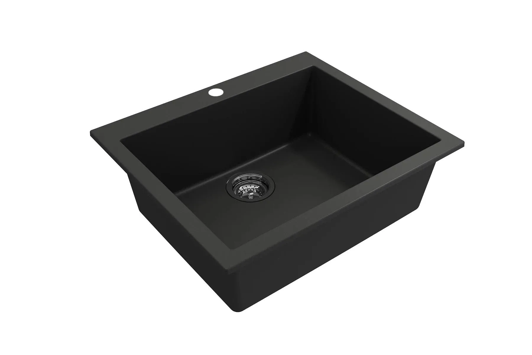 BOCCHI Campino Uno Dual Mount Granite Composite 24 in. Single Bowl Kitchen Sink ...