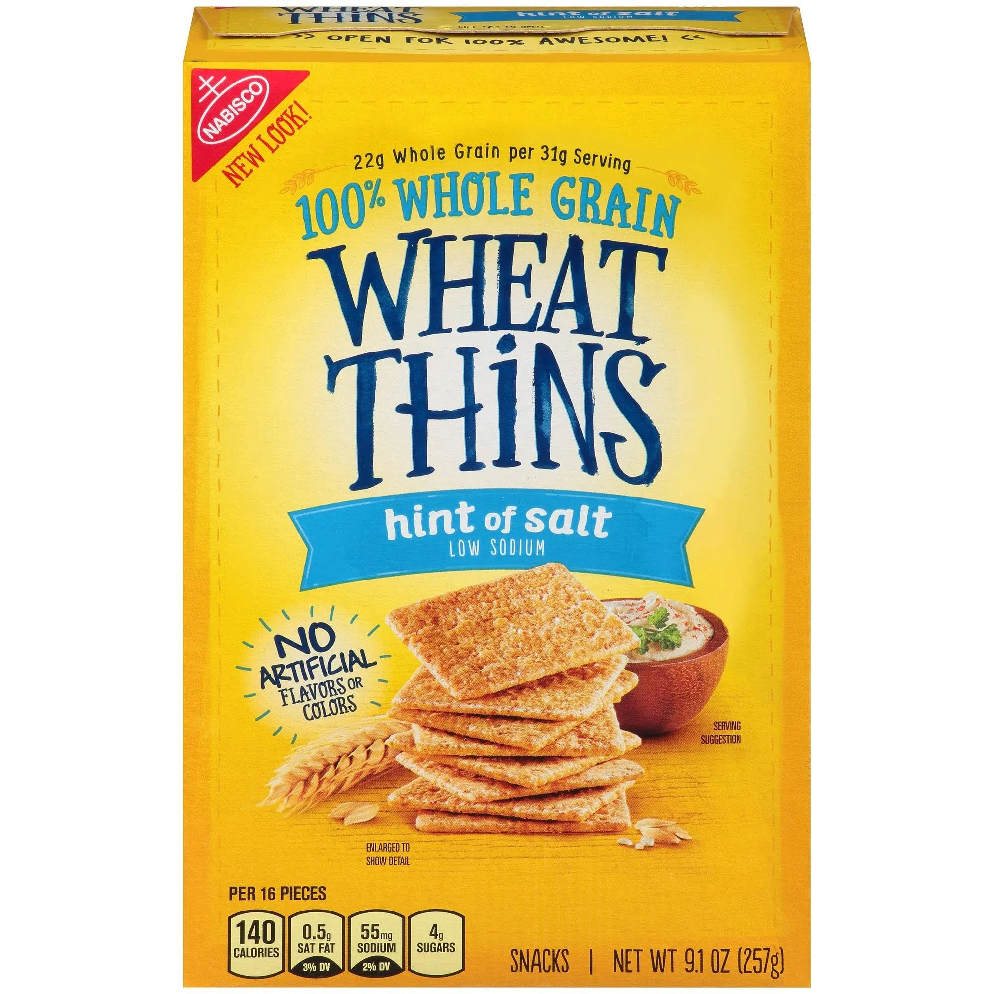 Wheat Thins Hint of Salt Low Sodium Whole Grain Wheat Crackers 6-8.5 oz Boxes