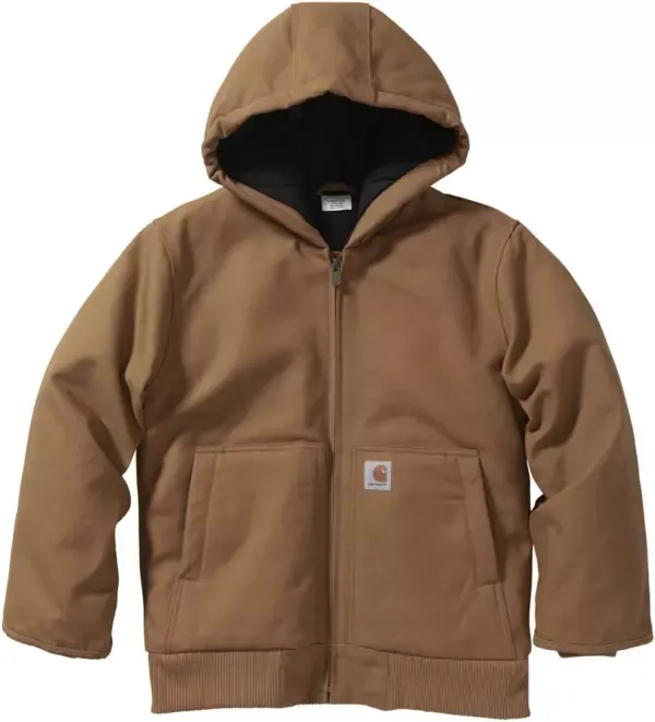 Carhartt Boys' Canvas Insulated Hooded Active Jacket