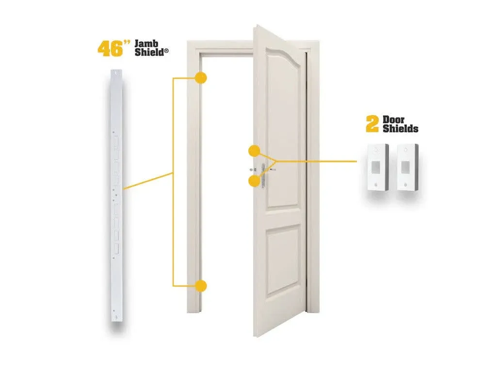 Door Armor Mini - Door Security Reinforcement Kit For Jamb, Frame, Strike Plate ...