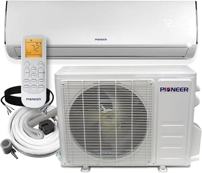 Pioneer Diamante Series 12,000 BTU 19 SEER 230V Ductless Mini-Split Air Conditioner Heat Pump