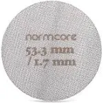 Normcore 53.3 mm Puck Screen, Lower Shower Screen, Metal Contact Screen for Espresso Filter Filter Basket - 1.7 mm Thickness, 150 M, 316 Stainless St