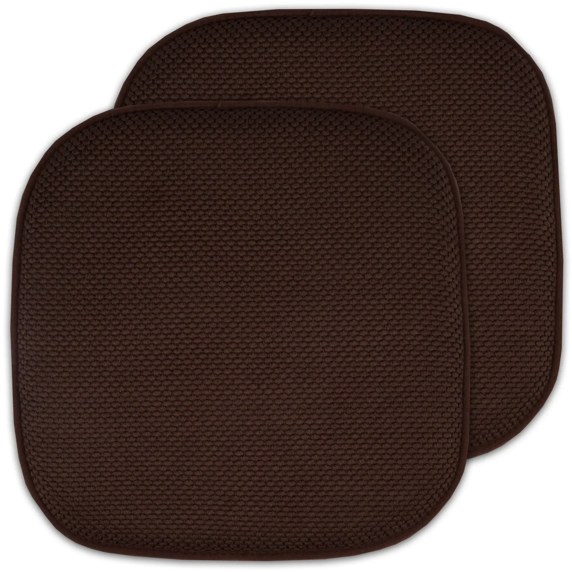 Memory Foam Honeycomb Non-Slip Back 16&#034; X 16&#034; Chair Cushion Pad 2, 4, 6, 12 Pack