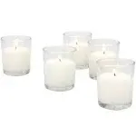 Stonebriar 48 Pack Unscented Long Burning Wax Filled Votive Candles