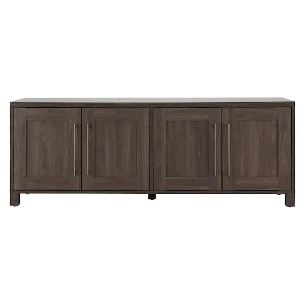 Hudson & Canal 80 in. Chabot Rectangular TV Stand Alder Brown