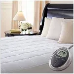 Sunbeam Premium Luxury Quilted Electric Heated Mattress Pad - Queen Size