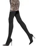 Hue Super Opaque Control Top Tights, Black, Size 3