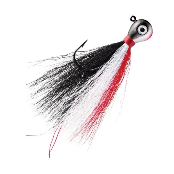 VMC BKJ Bucktail Hair Skirted Jig  -  White, 3/4oz, 2pk