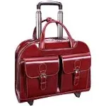 McKlein DAVIS 96186A - Red - Wheeled Ladies Laptop Case