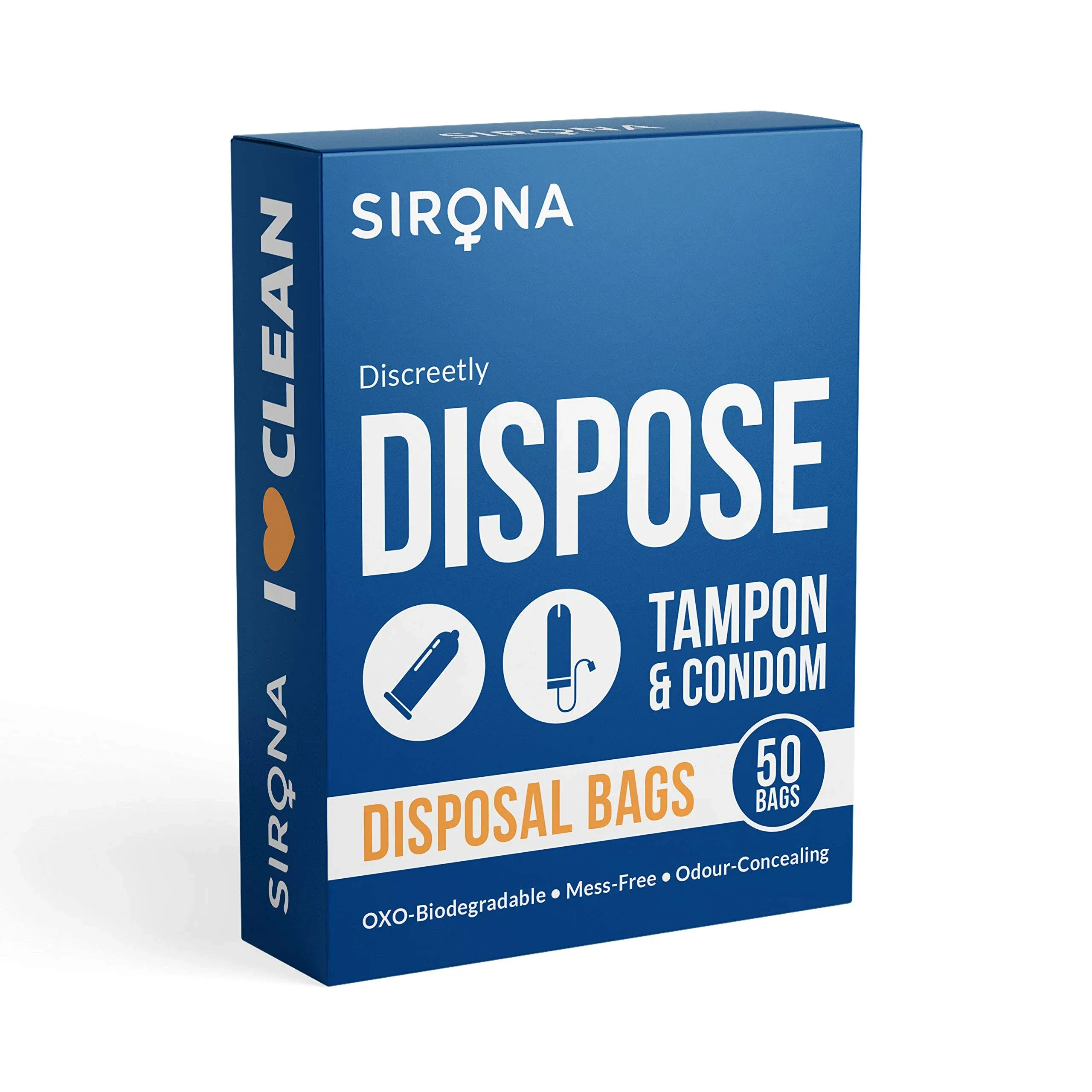 Sirona Disposal Bags for Discreet Disposal of Tampons and Condoms - 50 Bags