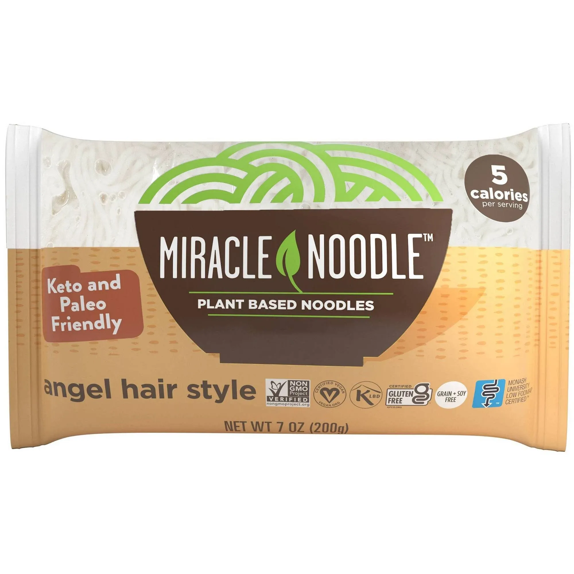 Miracle Noodle Angel Hair Style Plant Based Noodles (7 oz)