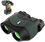 12x30 UHD Compact Binoculars for Adults High Powered with Phone Adapter - Large View Binoculars with Clear Low Light Vision - Super Bright Lightweight & Waterproof Binoculars for Hunting Bird Watching