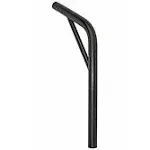 Alta Steel Lay Back Bike Seat Post with Support, Multiple Sizes & Colors (Black, 27.2mm)