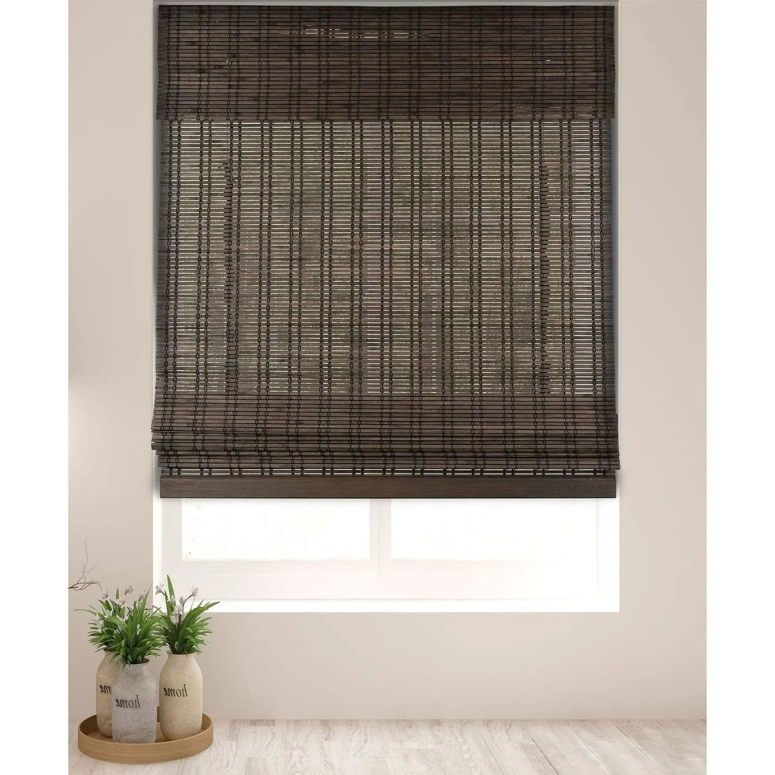 Arlo Blinds Cordless Bamboo Roman Shade