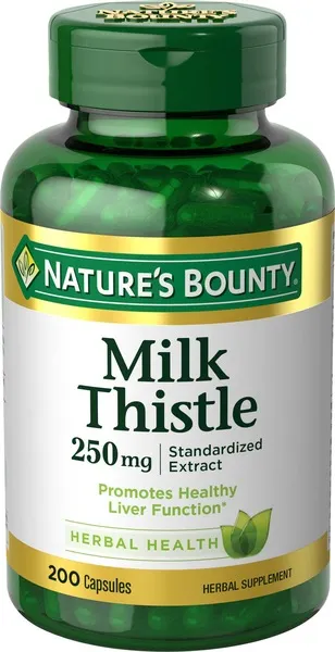 Nature's Bounty Milk Thistle Capsules 250mg, 200 ct | CVS