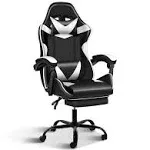 Ergonomic Gaming Chair with Footrest and High Back