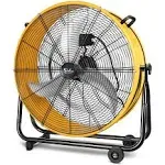 Simple Deluxe Hifanxdrum 24 Inch Heavy Duty Metal Industrial Drum Fan, 3 Speed