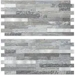 Waterproof Vintage Wood Look Backsplash - 20 Peel and Stick Sheets, 9.6 Sq Ft