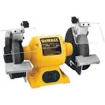 DEWALT Bench Grinder, 8 Inch, 3/4 HP, 3,600 RPM (DW758), Yellow, Black, Gray