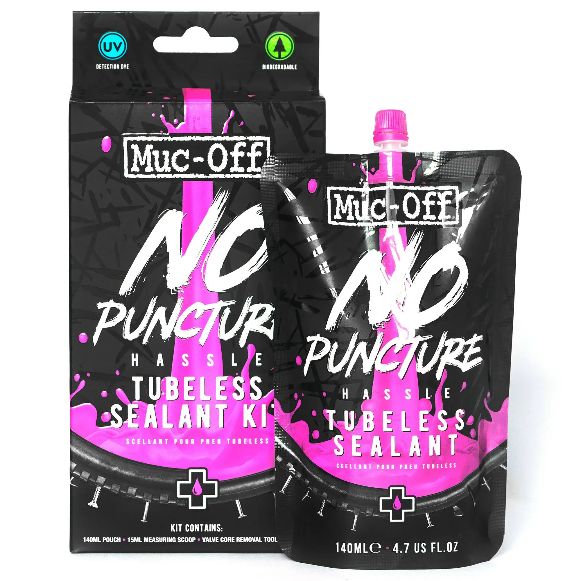 Muc-Off No Puncture Hassle Tubeless Sealant - 140ml Kit