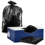 Trash 42 Gallon │ 3.0 Mil │ Black Heavy Duty Garbage Bag │ 33” x 48” (50 Count) 