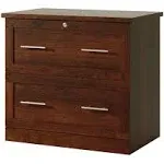 Realspace 29-7/16"W x 18-1/2"D Lateral 2-Drawer File Cabinet, Mulled Cherry