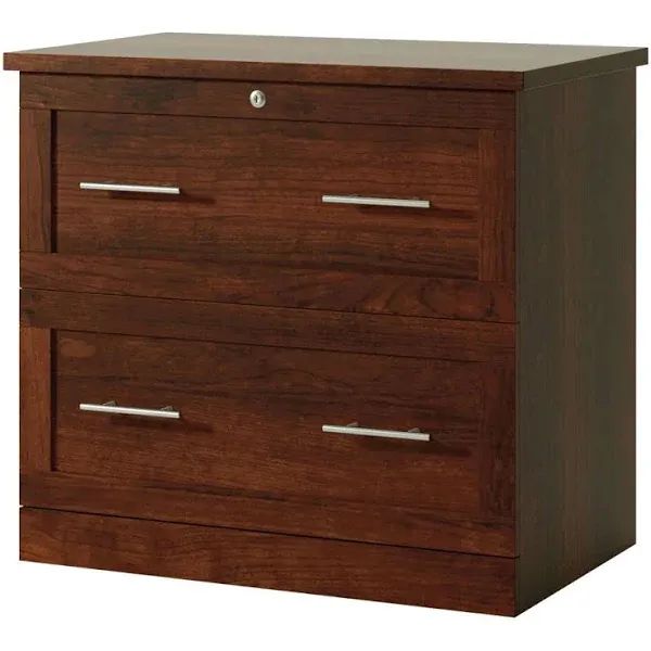 Realspace 2-Drawer 30"W Lateral File Cabinet, Mulled Cherry